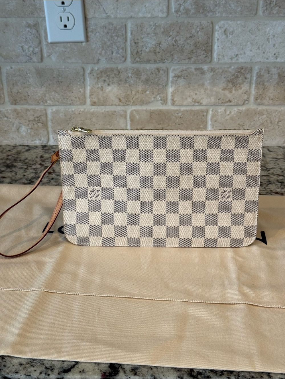 Louis Vuitton Damier Azur Neverfull Pouch